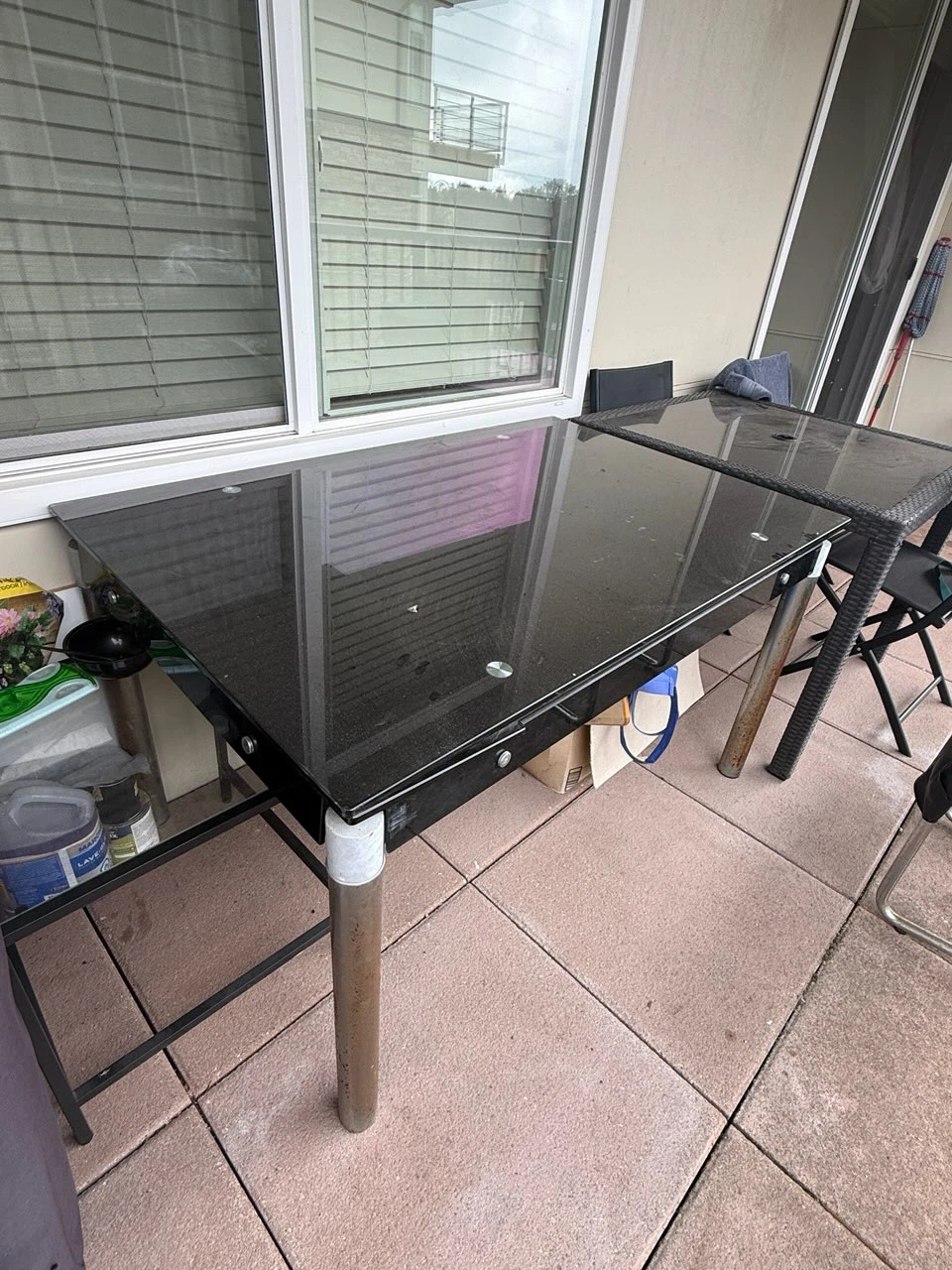 Extendable Glass Top Dining Table