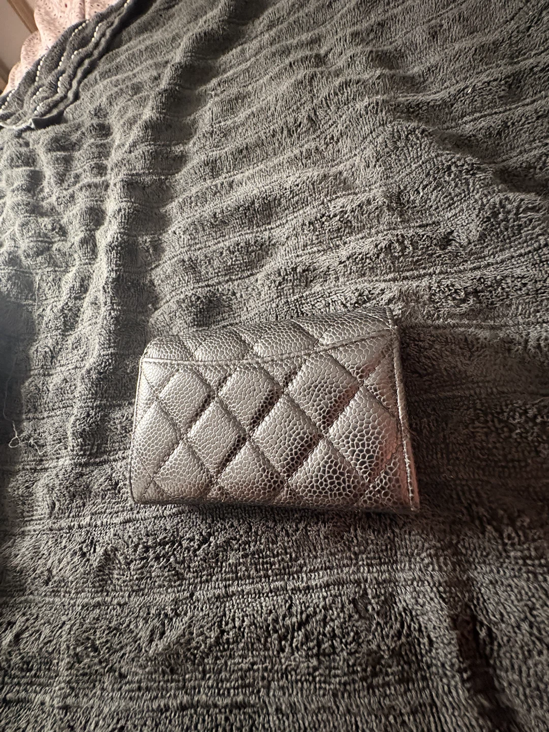 CHANEL Quilted Caviar Leather Wallet - photo 3