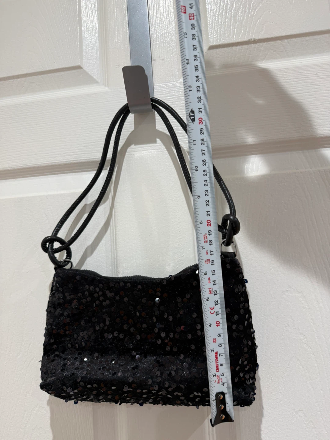 Black Sequin Shoulder Bag - photo 2