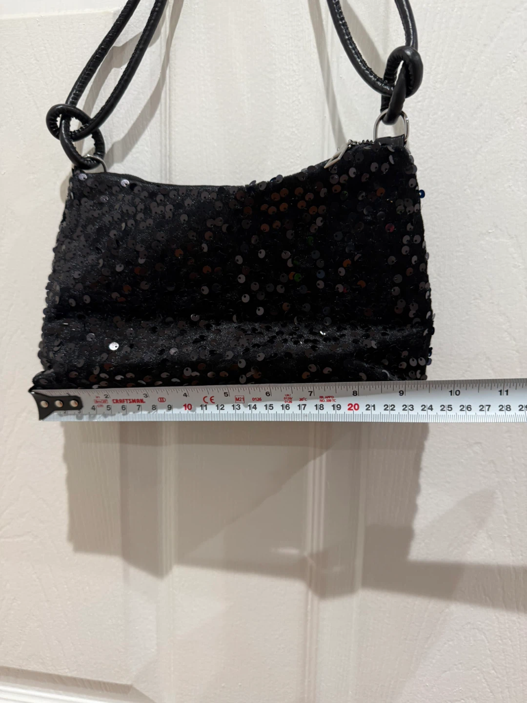 Black Sequin Shoulder Bag - photo 3