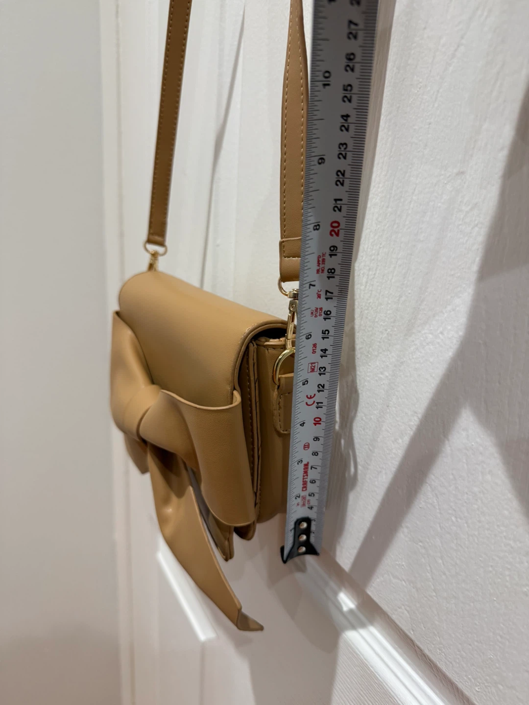 Tan Crossbody Bag with Bow - photo 3