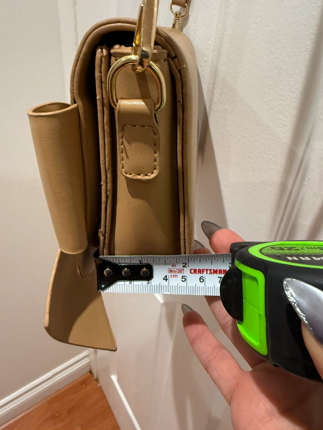 Tan Crossbody Bag with Bow - photo 4
