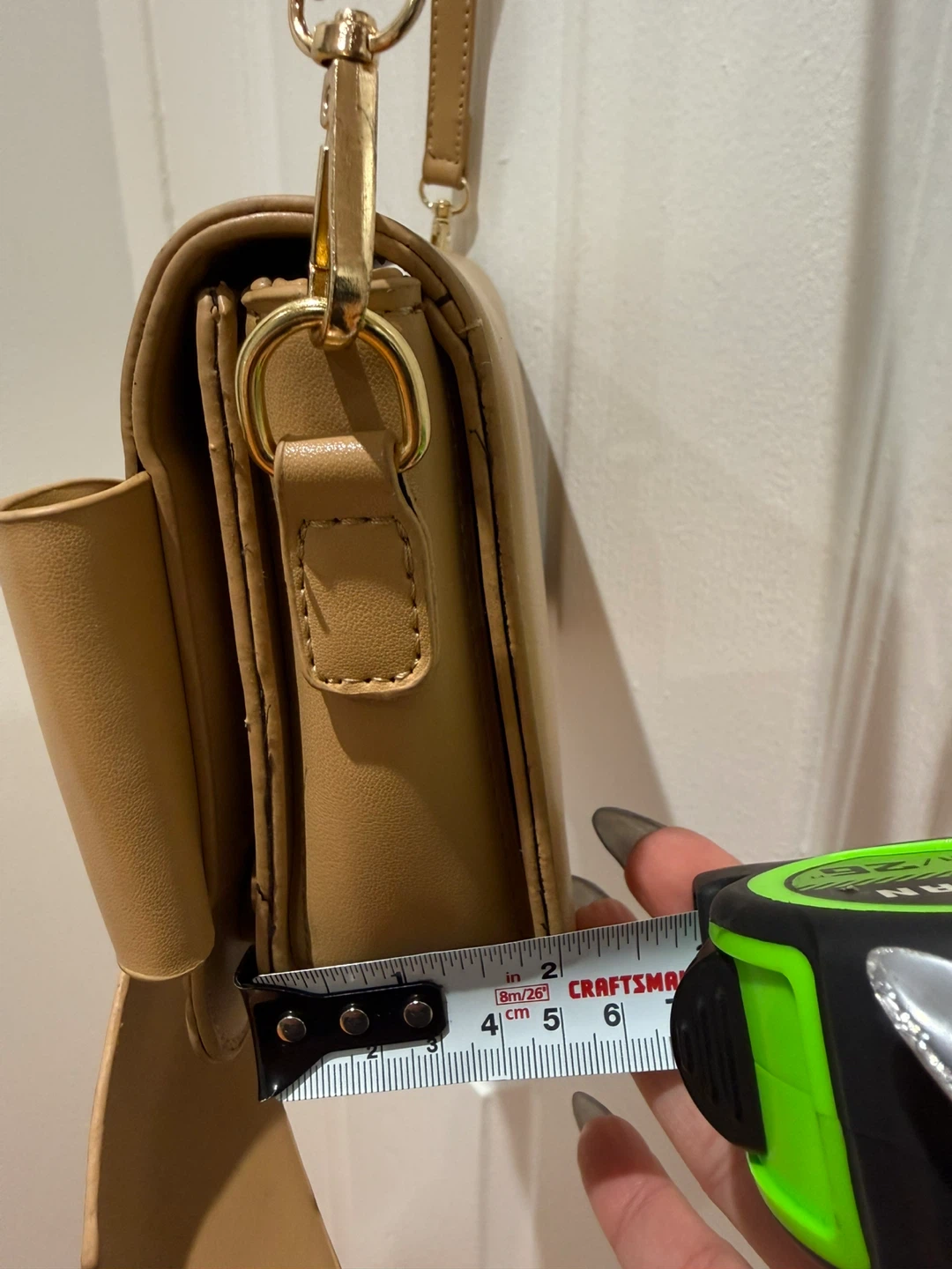 Tan Crossbody Bag with Bow - photo 5