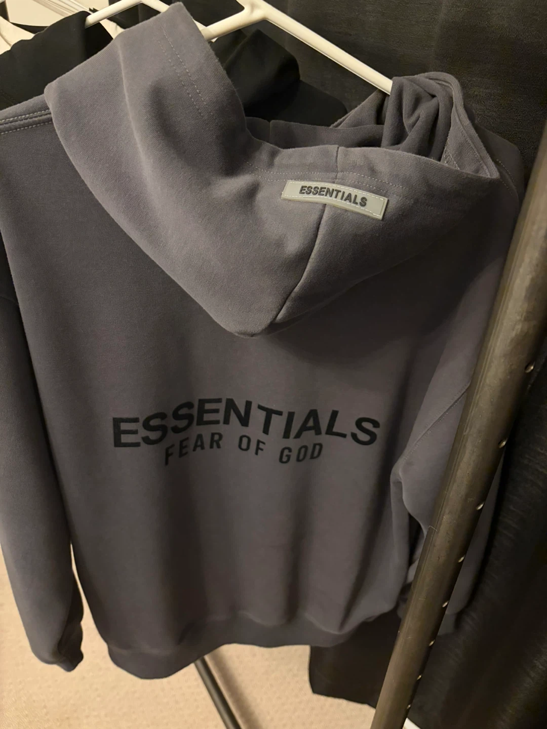 Essentials Hoodie Size Medium (GREY AND BLACK)