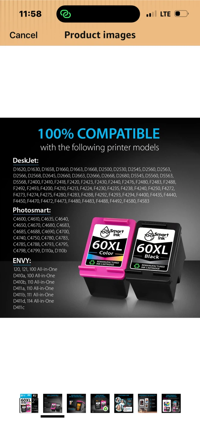 Smart Ink 60XL Black & Color Remanufactured Ink Cartridges - photo 3
