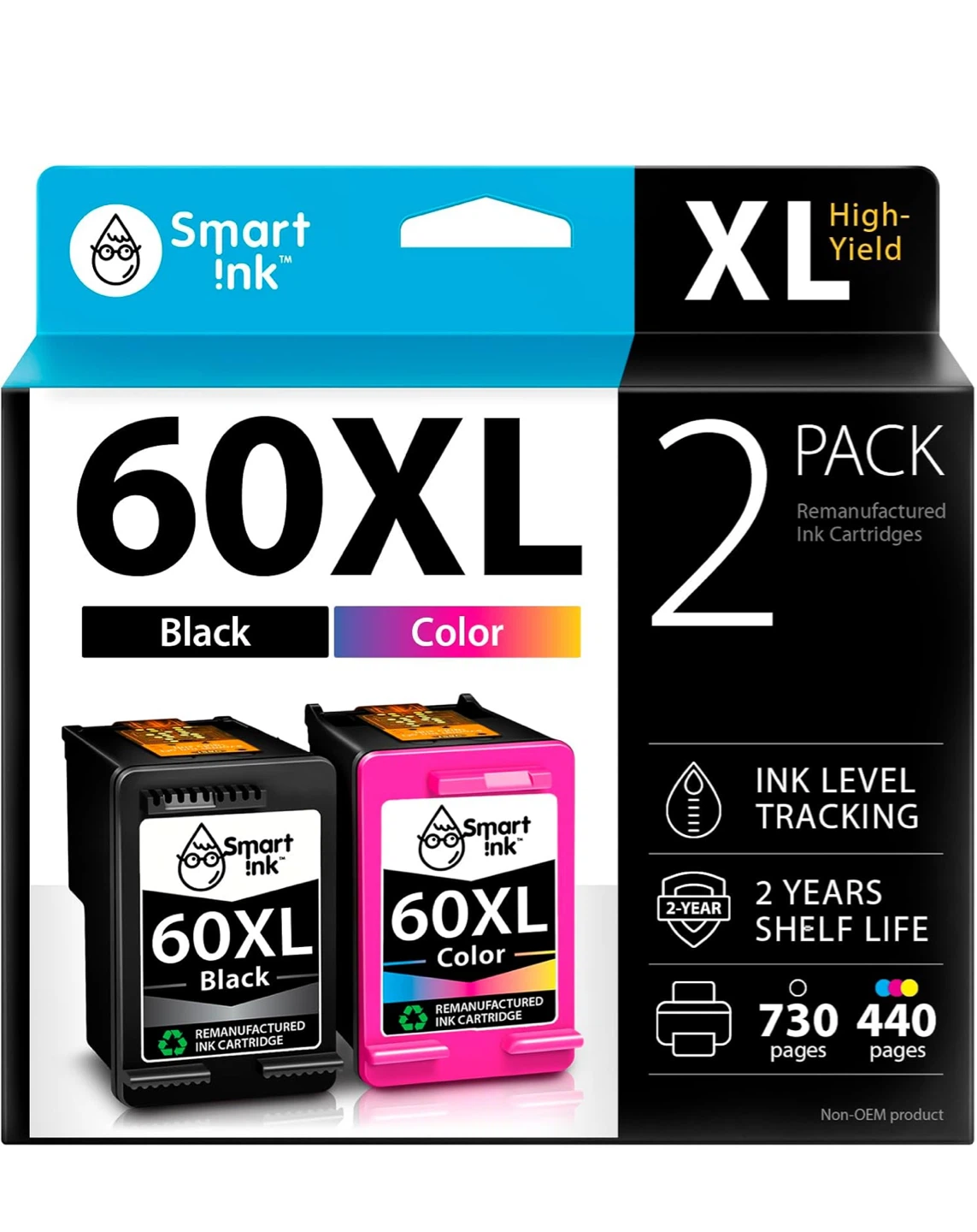 Smart Ink 60XL Black & Color Remanufactured Ink Cartridges