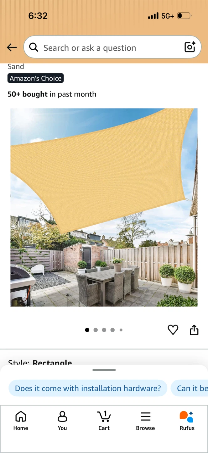 Sun Shade Sail 3x3 Beige Waterproof D Ring Design - photo 5