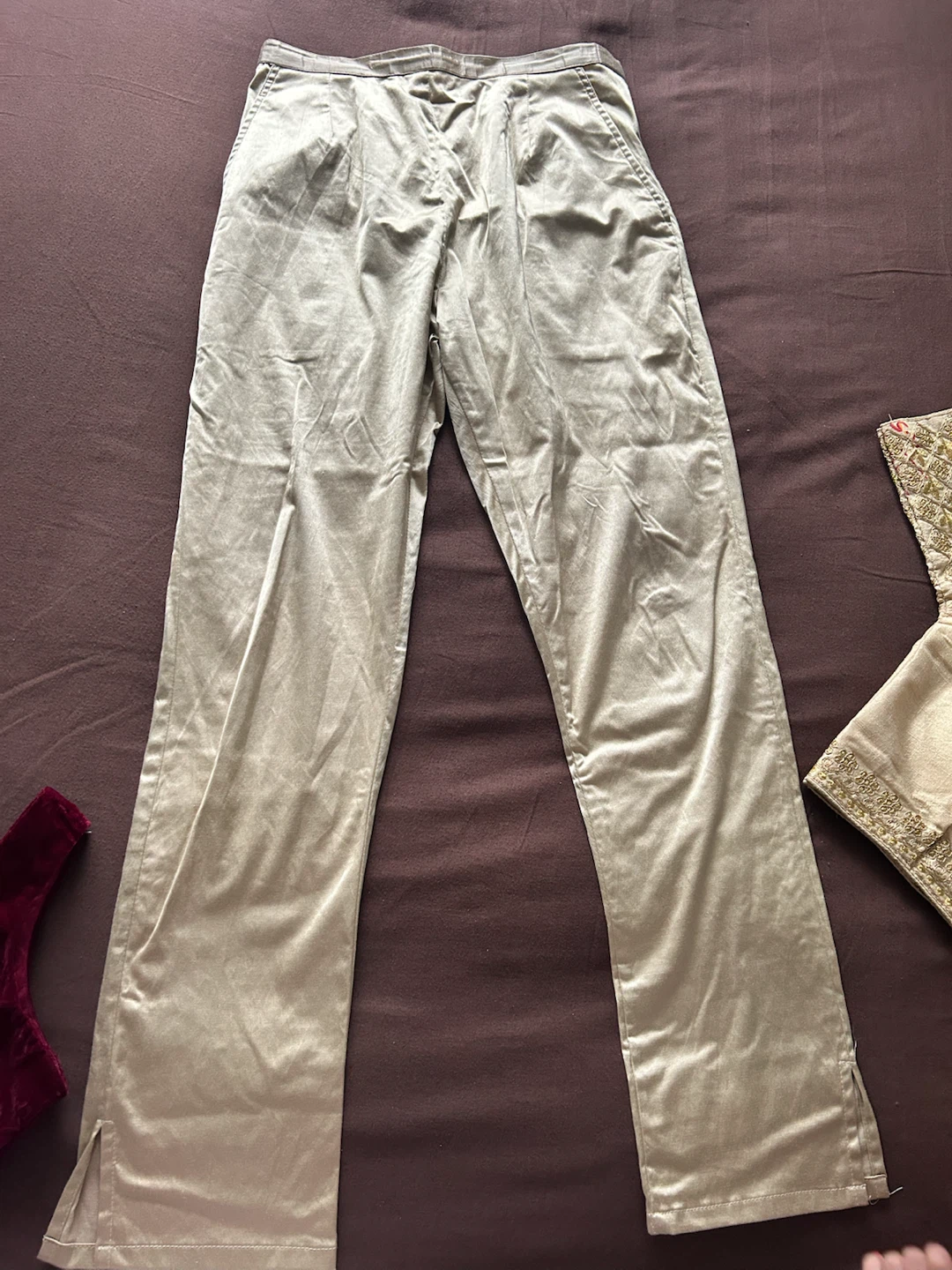 Silk Blend Dress Pants SMALL