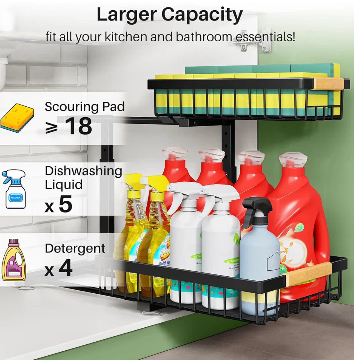 2-Tier Under Sink Organizer Rack - photo 3