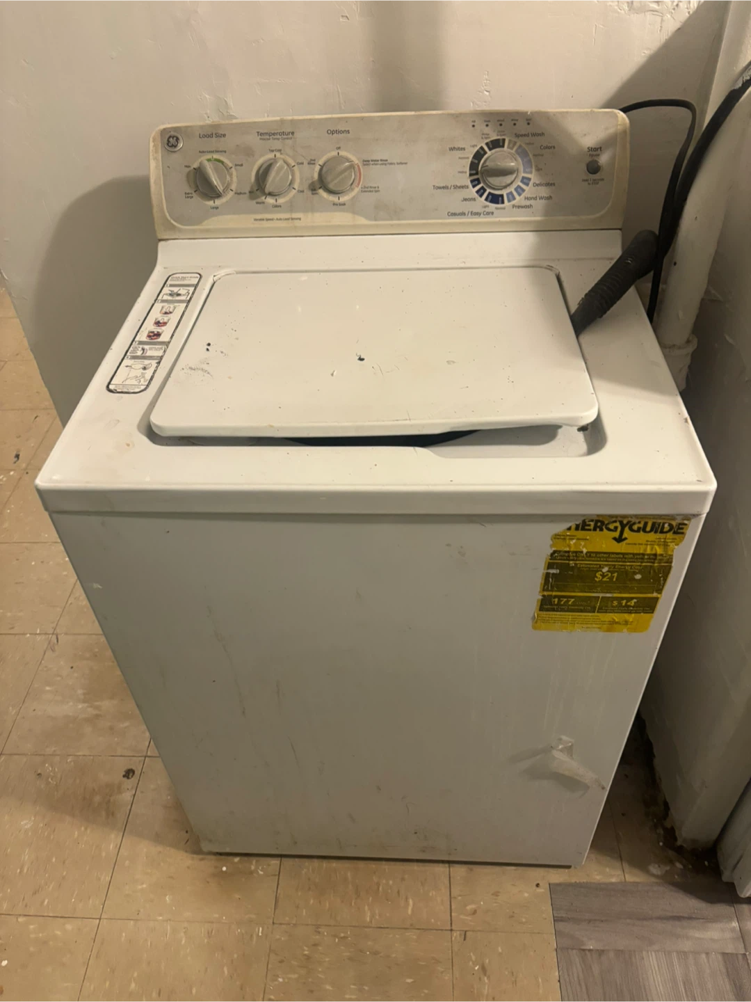 GE Top Load Washing Machine - photo 2