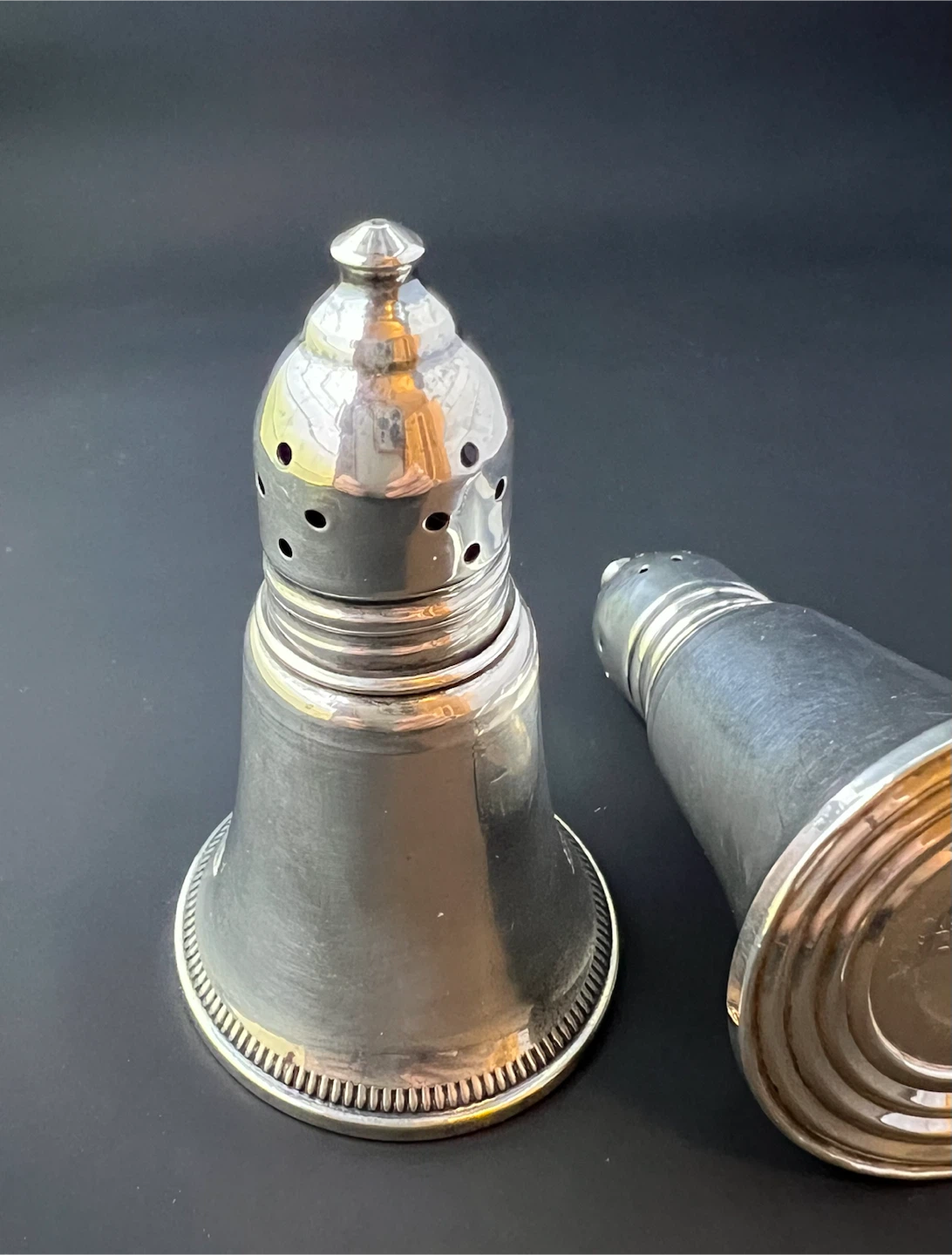 Vintage Sterling Salt and Pepper Shakers - photo 2