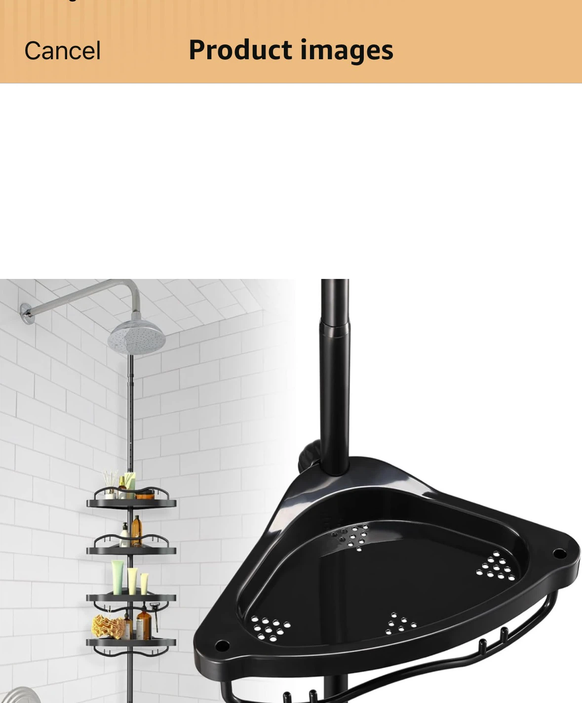 Adjustable Shower Caddy Shelf Organizer