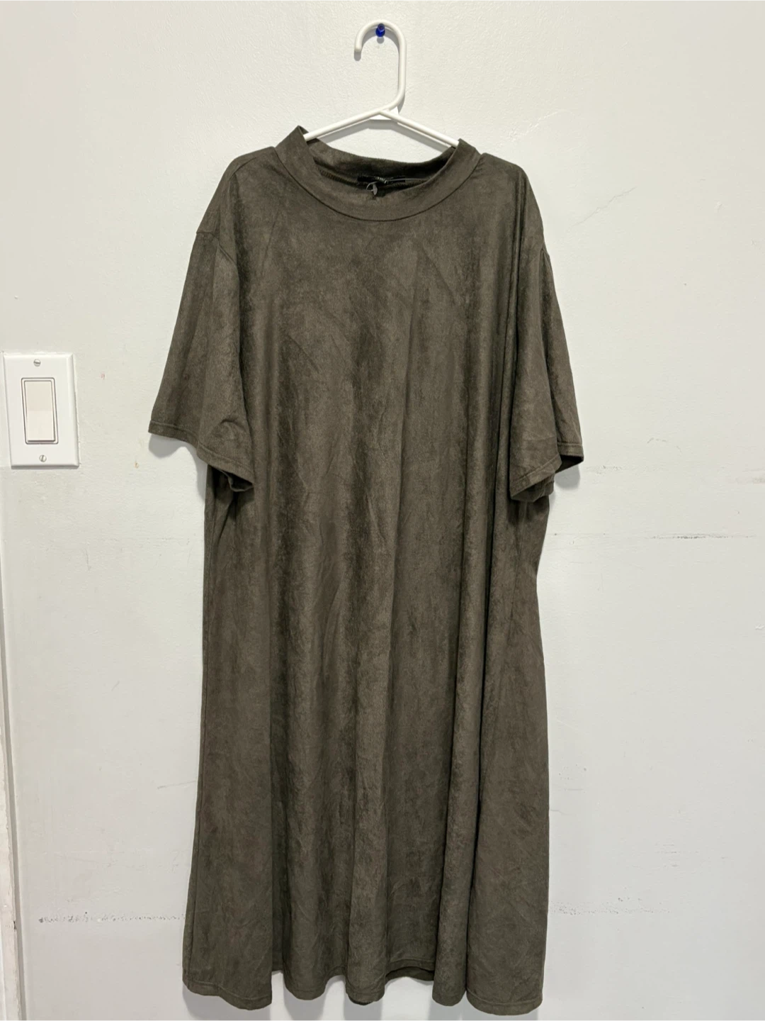 Women's Olive Green Suede Dress