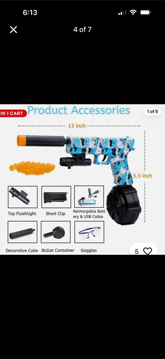 Gel Blaster Toy Gun with Accessories