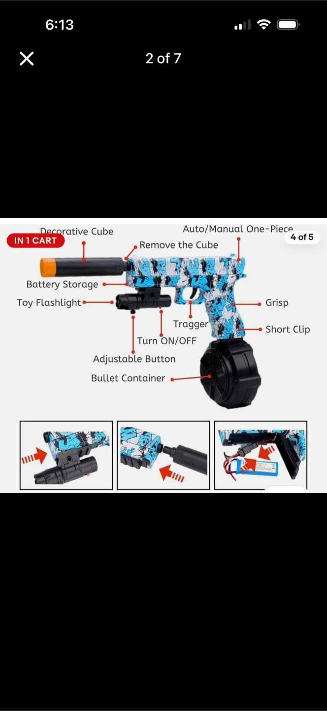 Gel Blaster Toy Gun with Accessories - photo 3