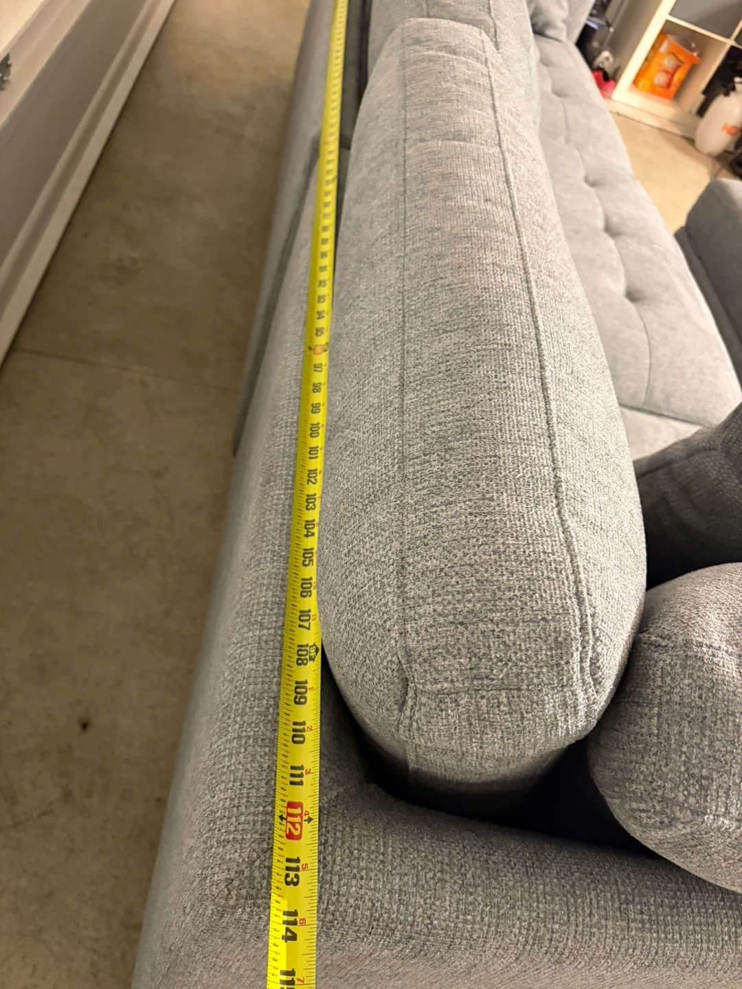 Grey Sectional Sofa with Storage Ottoman ( Delivery Available ) - photo 3