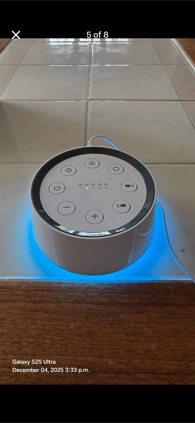 White Portable Sound Machine with Timer - photo 2