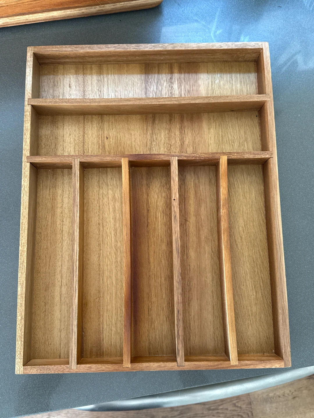 Acacia Wood Cutlery Organizer Tray - photo 2