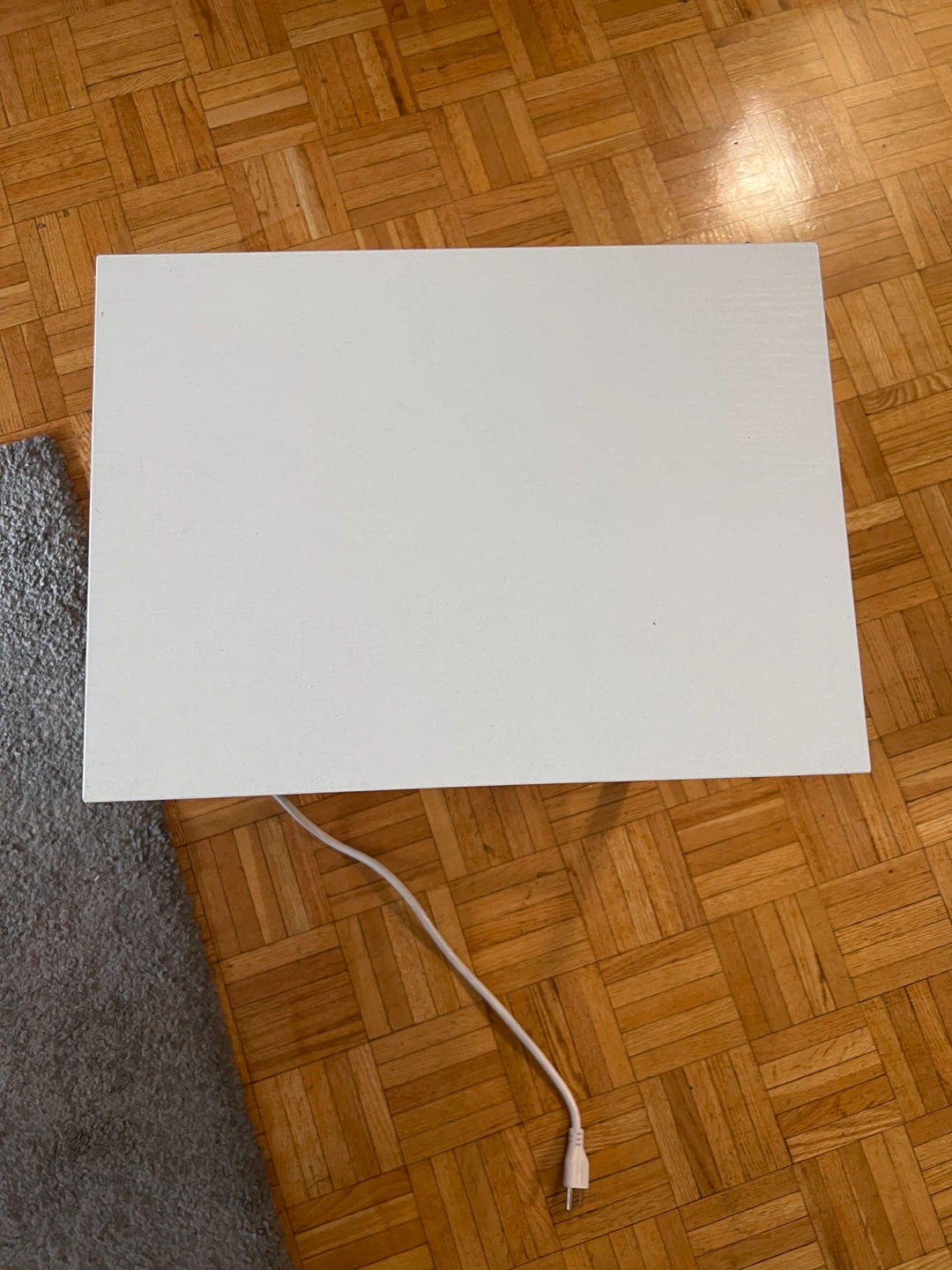 White End Table with Built-in Outlet and USB Ports - photo 2
