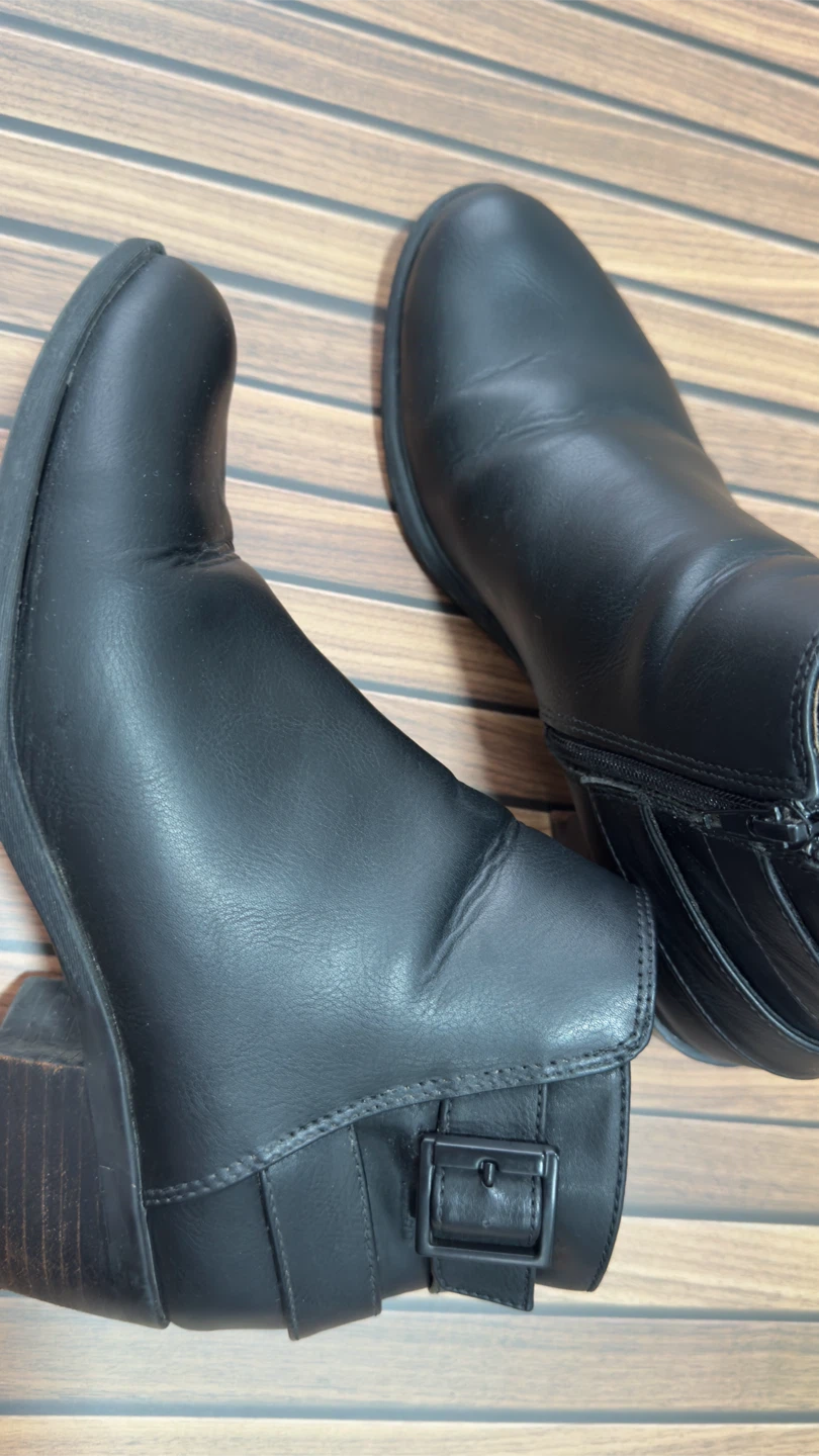 b.o.c Womens 8.5 M Black Lydia Block Heel Booties - photo 3