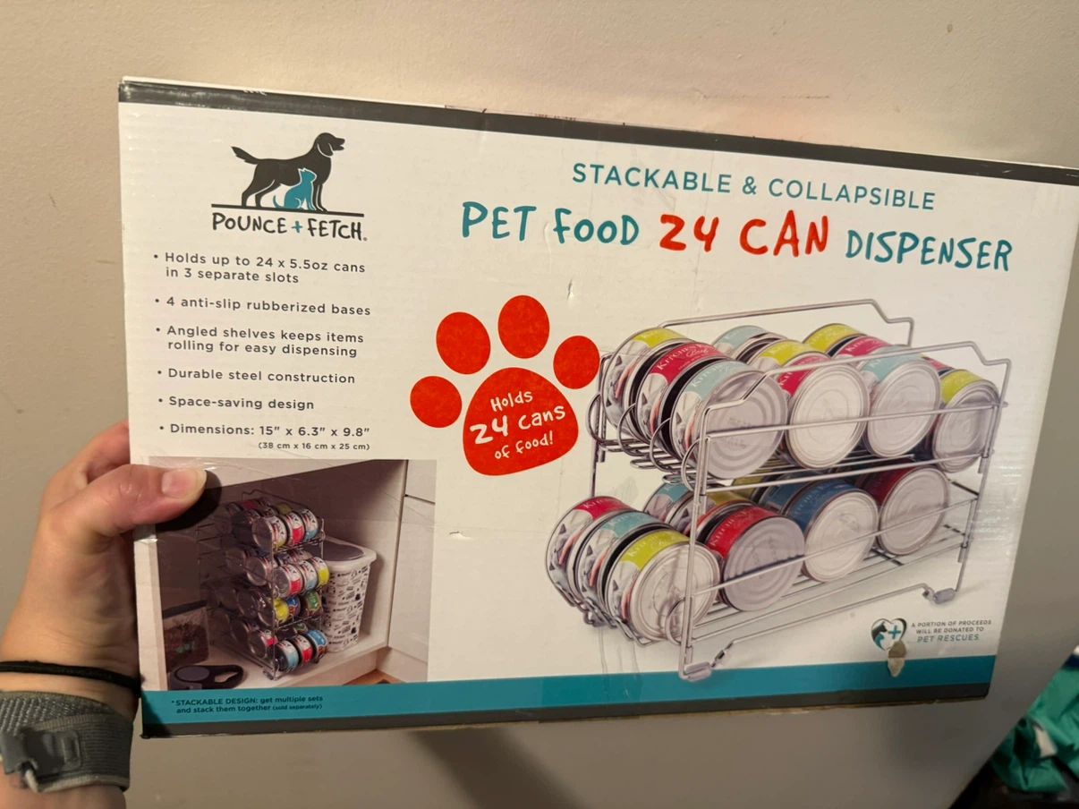 Pounce + Fetch Stackable 24 Can Pet Food Dispenser