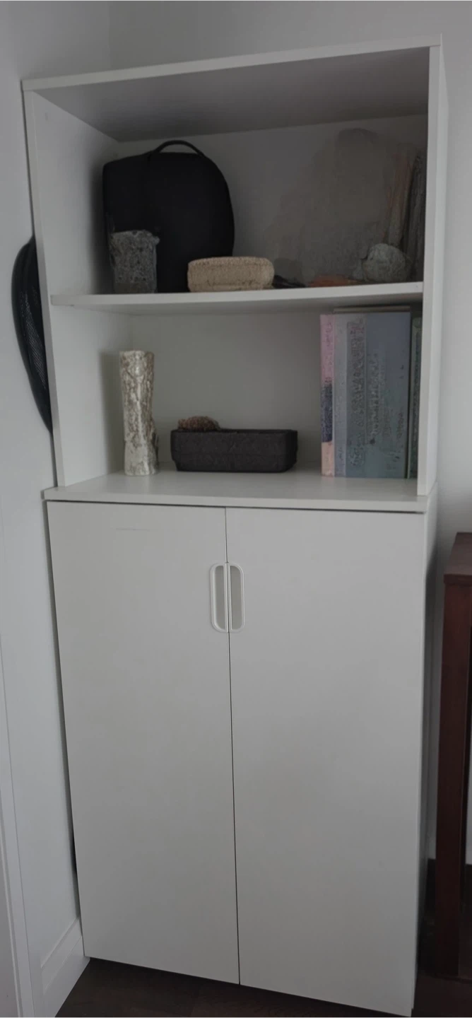 IKEA White Storage Cabinet with Shelves
