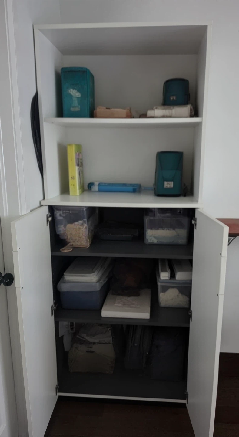 IKEA White Storage Cabinet with Shelves - photo 2