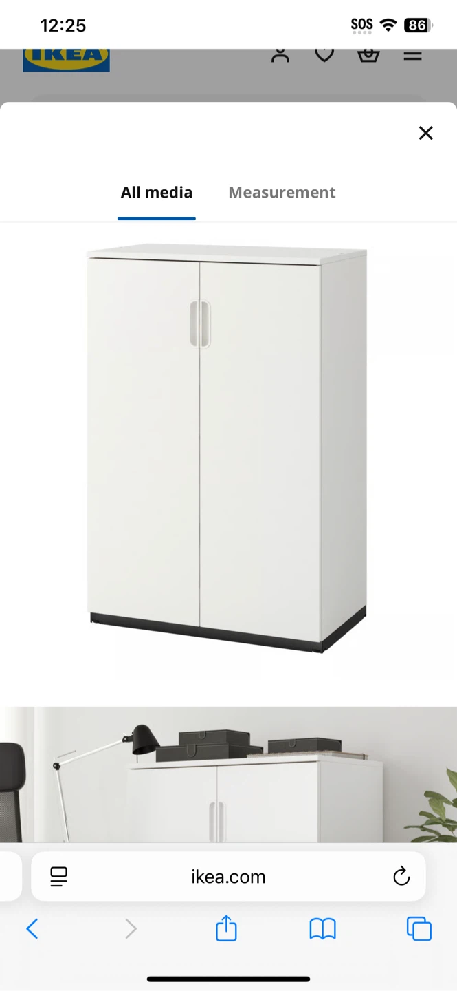IKEA White Storage Cabinet with Shelves - photo 4