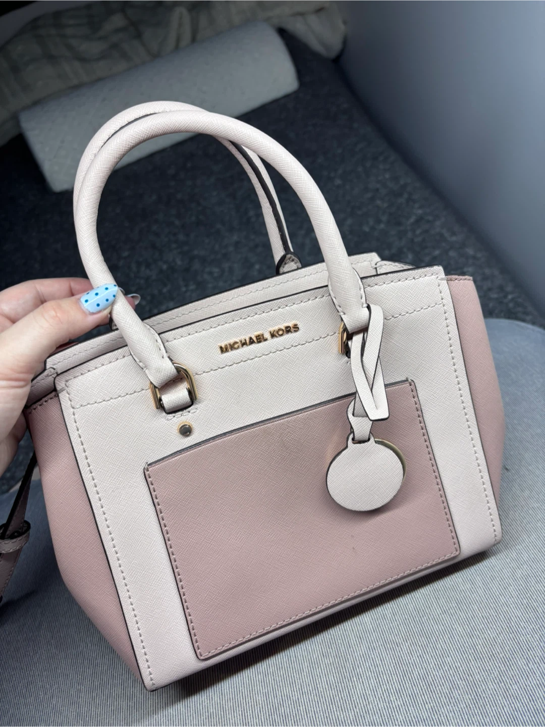 Michael Kors Satchel Bag - Pink & Beige