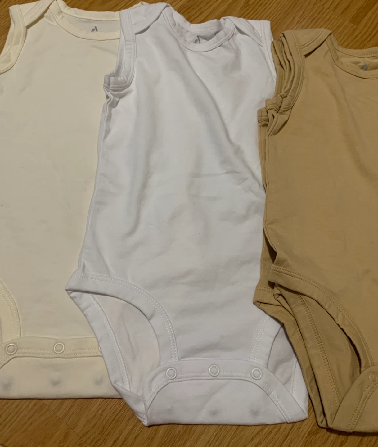Amazon Baby Bodysuits - 24 Months - White, Tan, Cream - photo 2