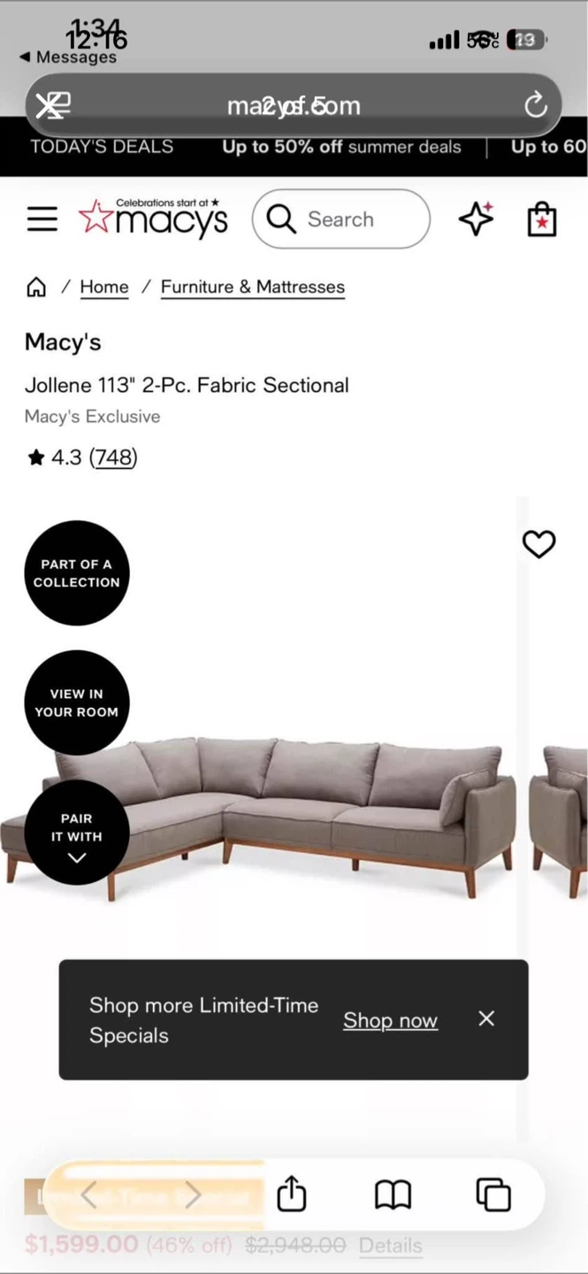 Macys Jollene Sofa NEED GONE TODAY - photo 4