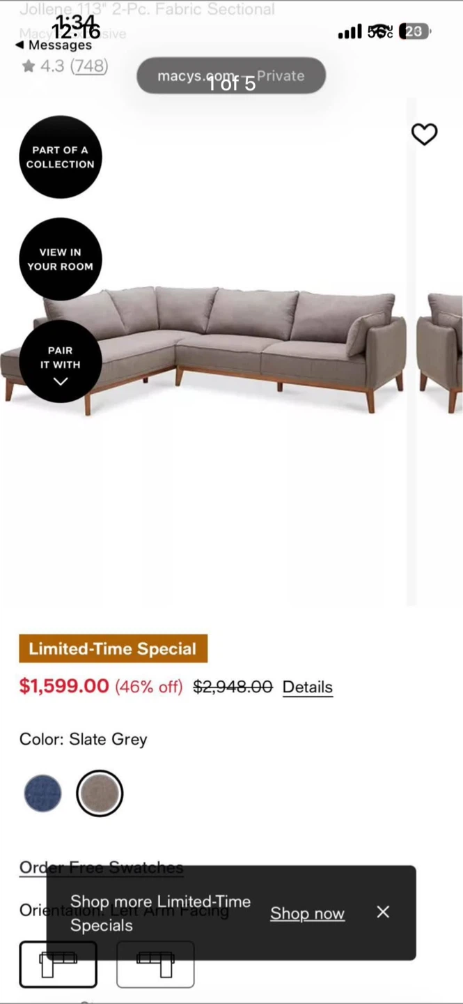 Macys Jollene Sofa NEED GONE TODAY - photo 5