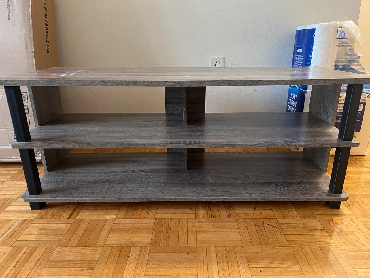 Grey 3-Shelf Entertainment Unit/ TV table - photo 2