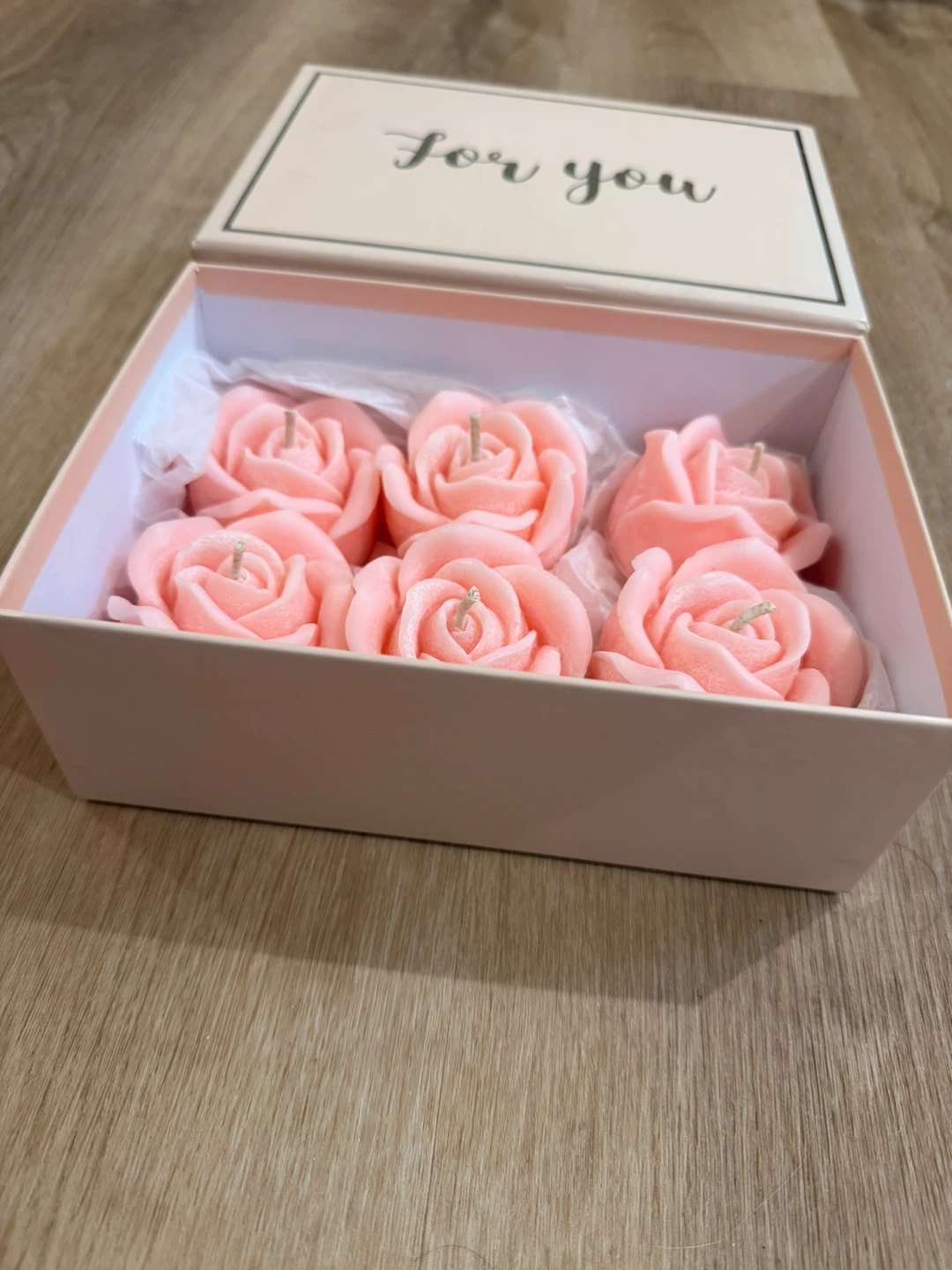 Set of 6 Pink Rose Scented Candles - photo 3