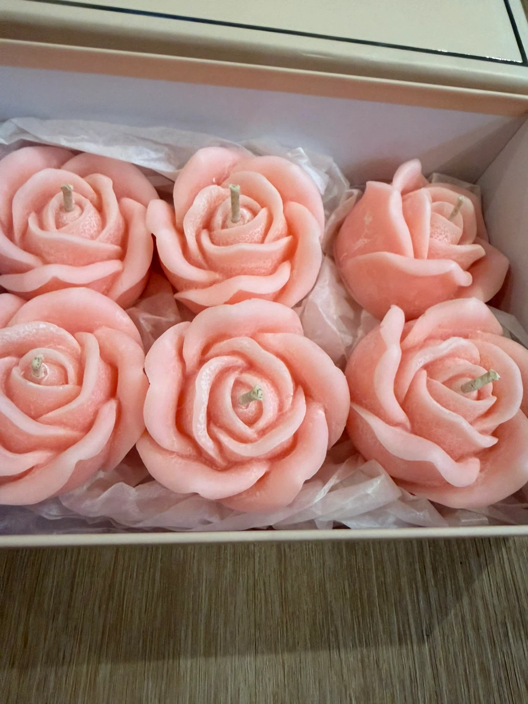 Set of 6 Pink Rose Scented Candles - photo 4