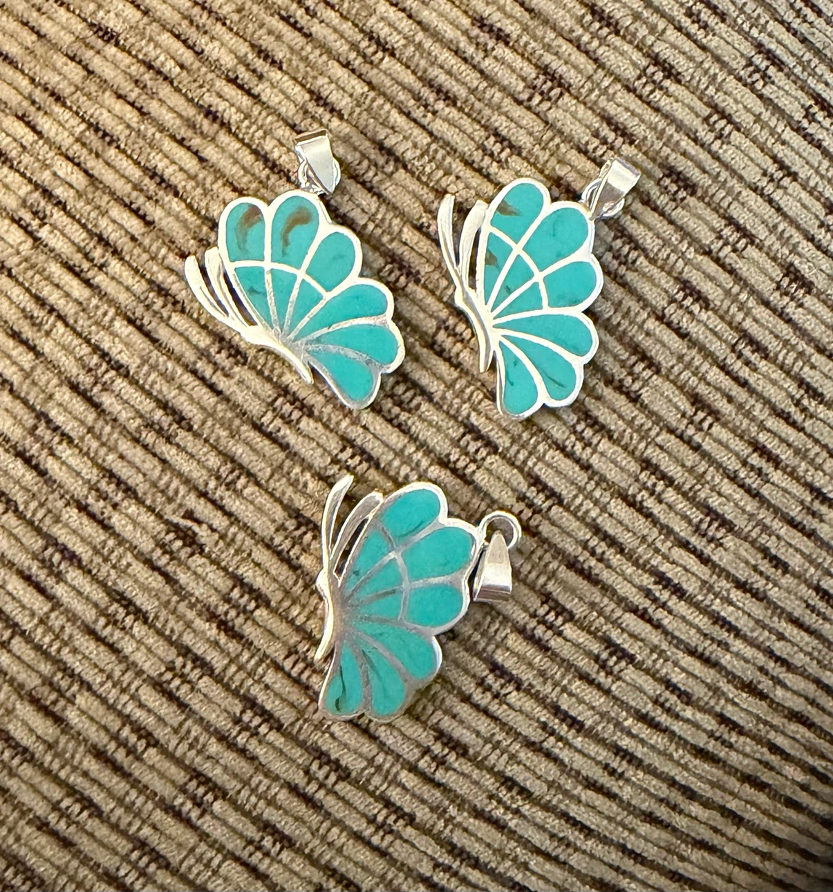 Butterfly Pendant - turquoise (3 available, priced per item)