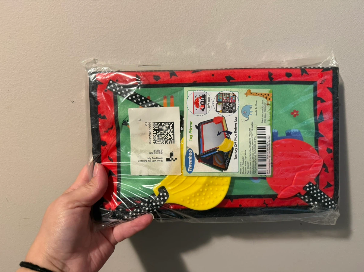 The Whole Child Soft Crinkle Cloth Toy Mirror