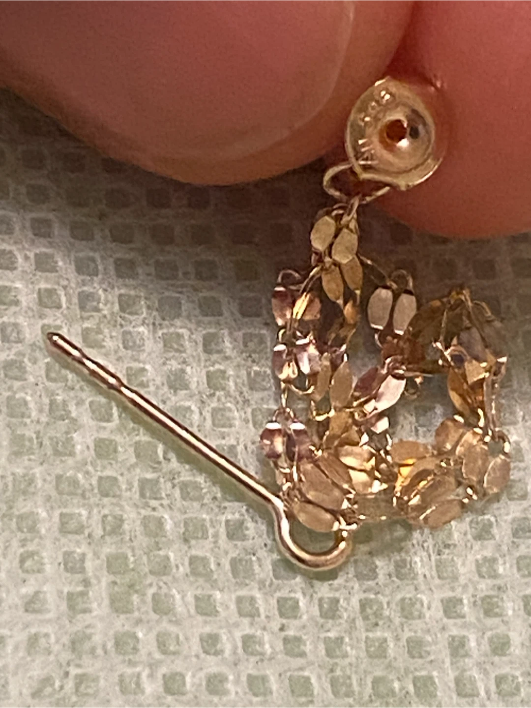 14k Gold Dangle Chain Earrings - photo 2