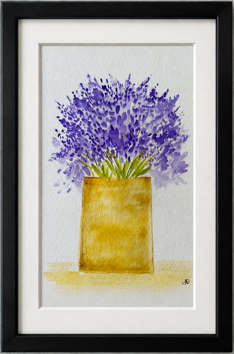 Watercolor Lavender Painting 6x9 inches