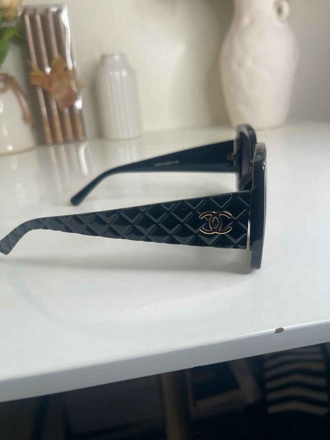 CHANEL Black Quilted Square Sunglasses - photo 3