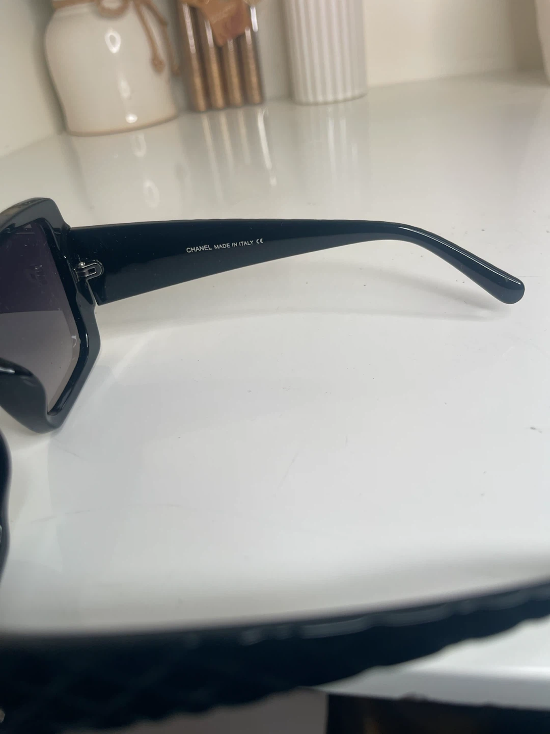 CHANEL Black Quilted Square Sunglasses - photo 5