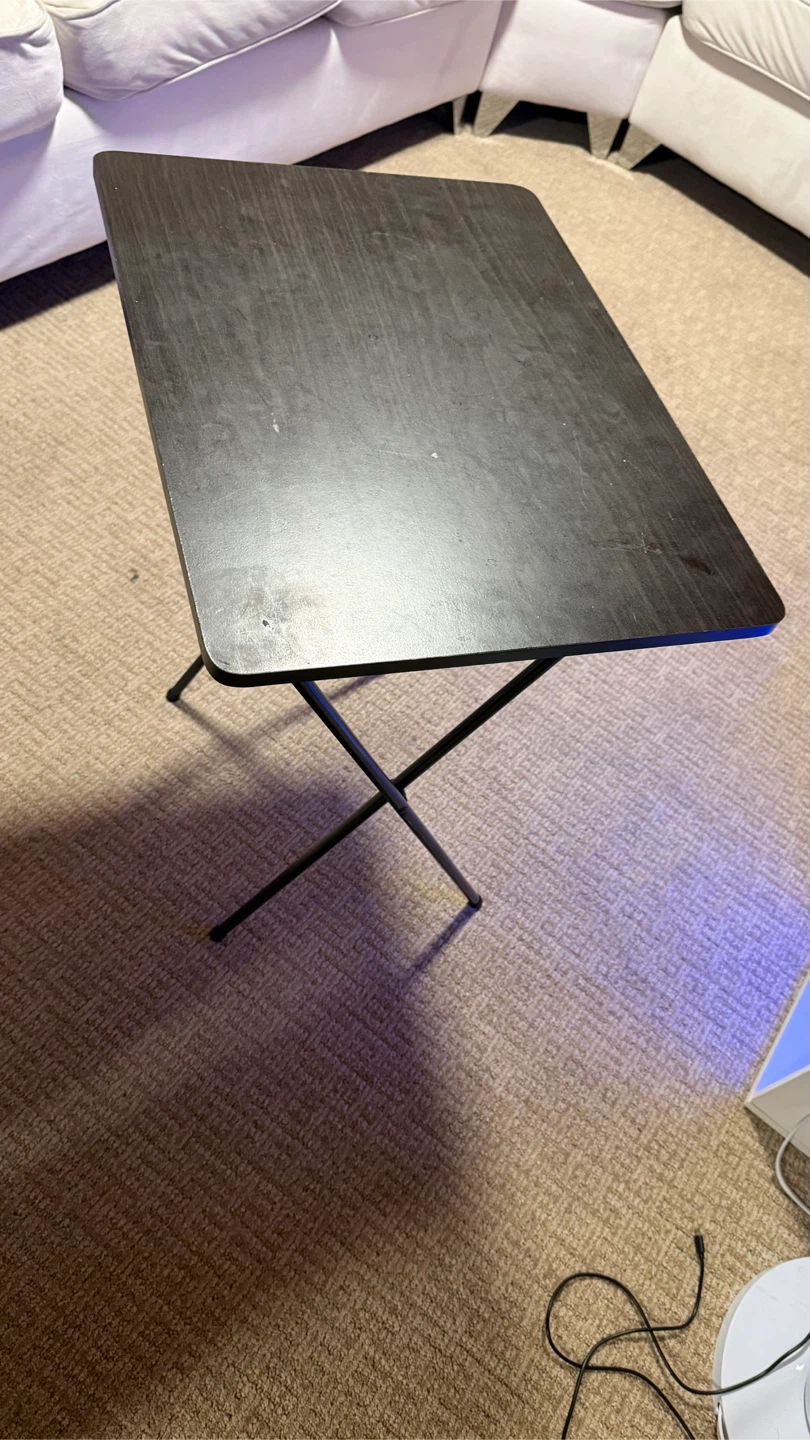 Dark Wood Folding Tray Table - photo 3