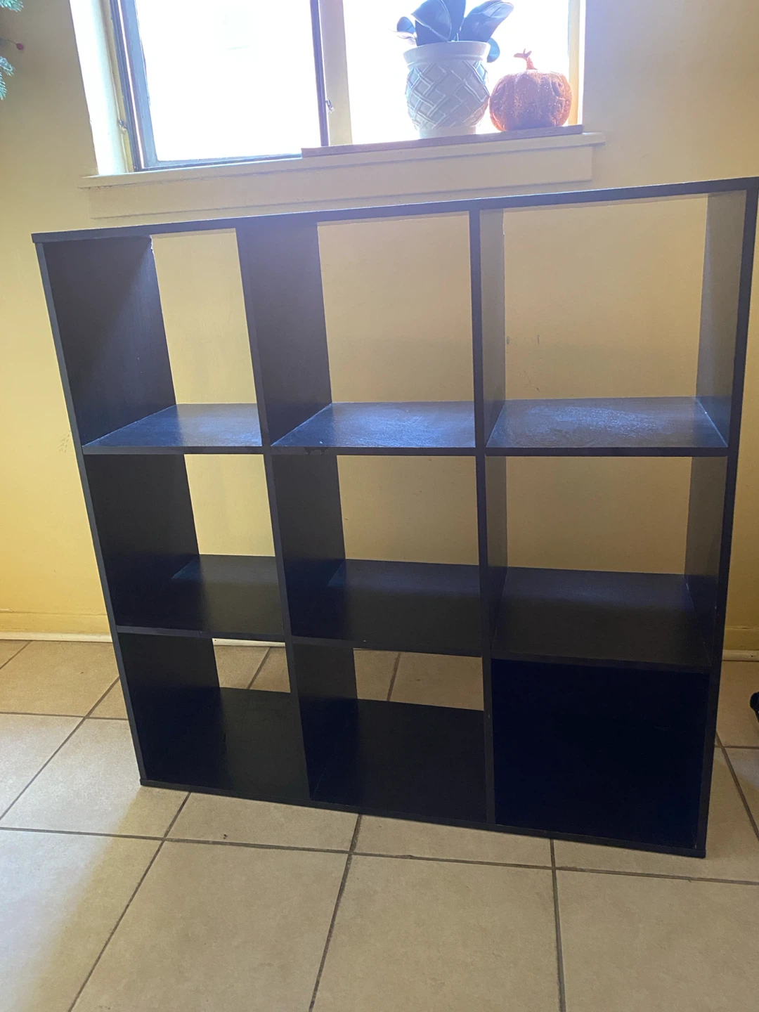 Black 9-Cube Storage Shelf