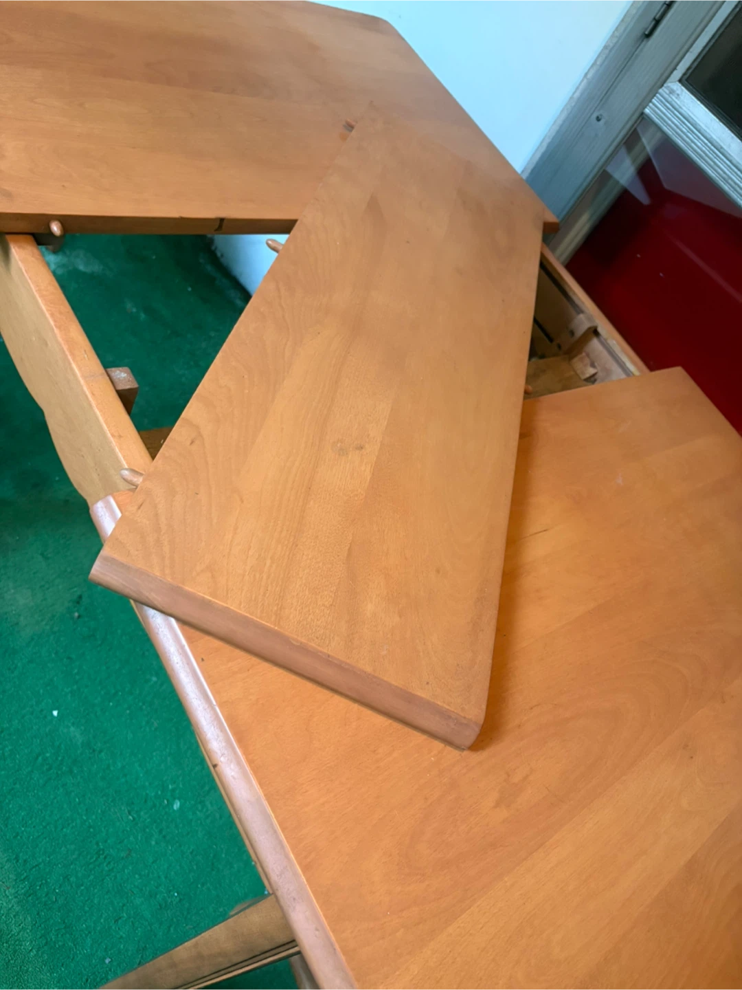 Wooden Dining Table with Drop Leaf Extension - photo 3