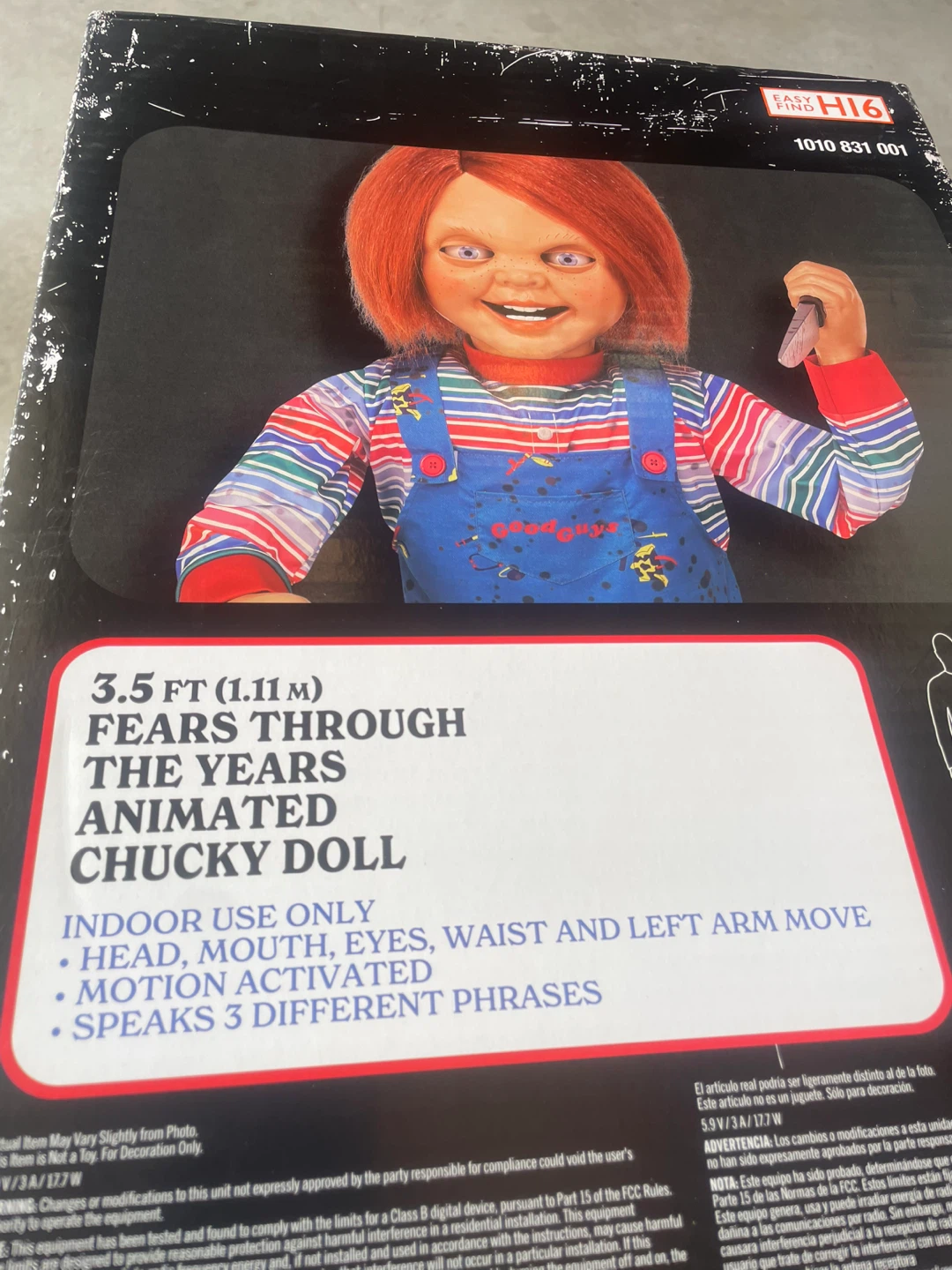 3.5 FT Animated Chucky Doll Fears Through the Years