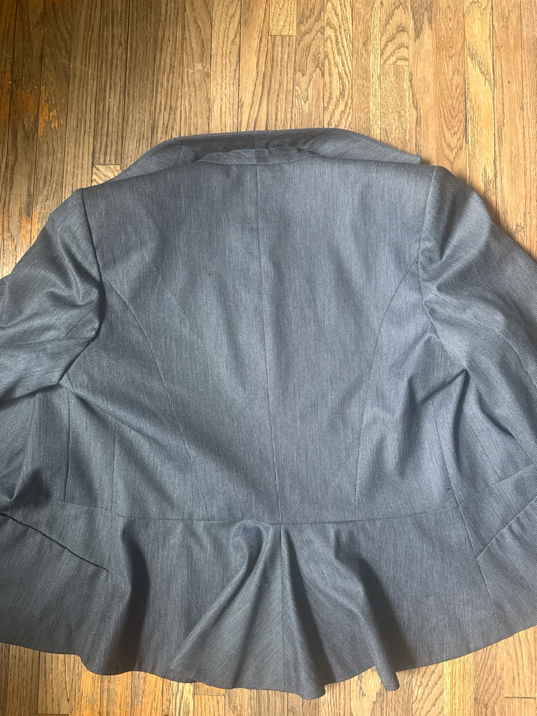 Long Tall Sally Grey Pinstripe Blazer - Size 12 - photo 5