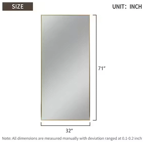 Full Length Mirror 71" x 32" - photo 3