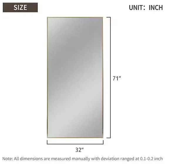 Full Length Mirror 71" x 32" - photo 3