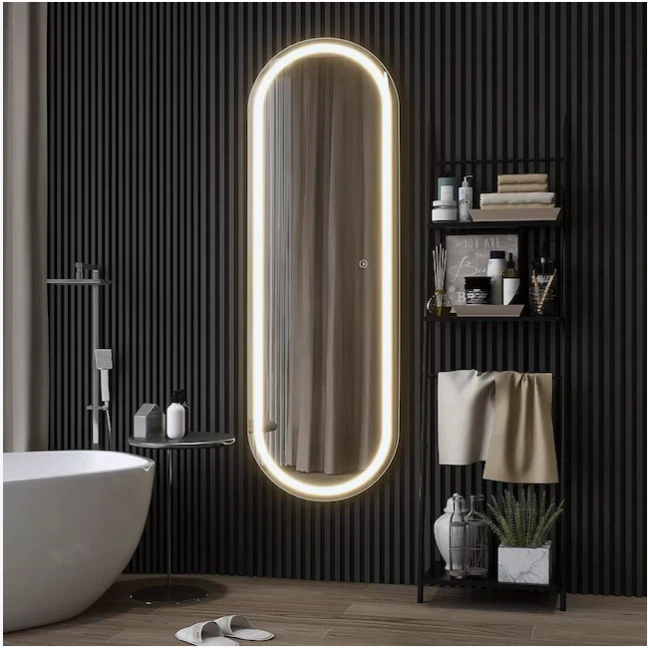 LED Oval Vanity Mirror with Light - 63" x 20"