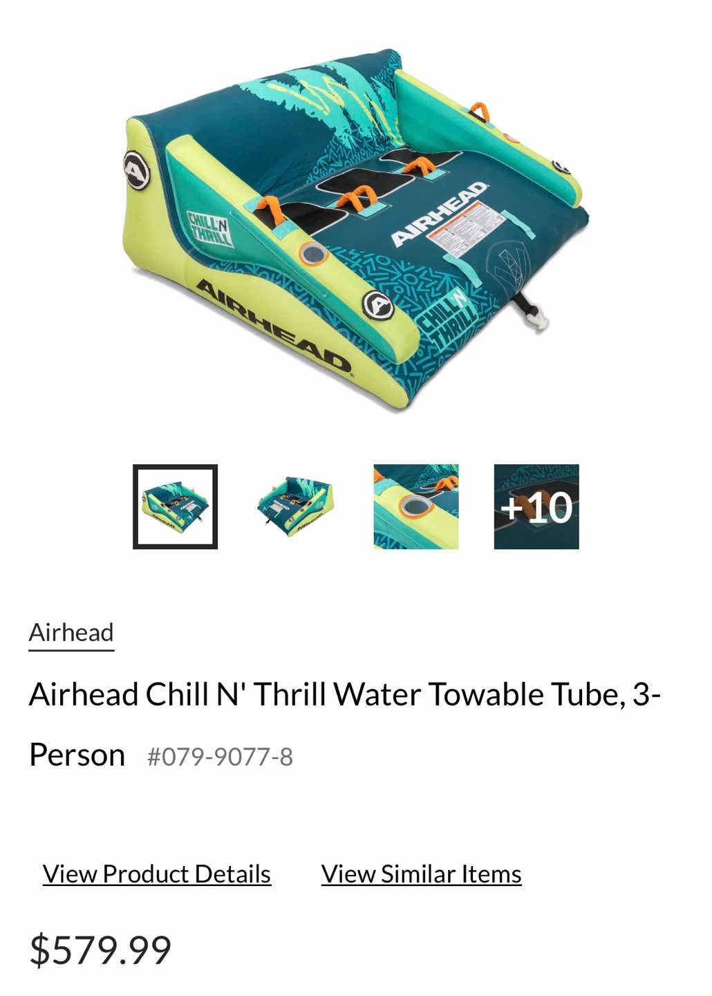 Brand New- 3-Seater-Airhead CHILL N’ THRILL Towable tube